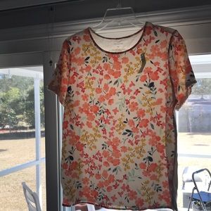 Short sleeve flowered van Heisen blouse